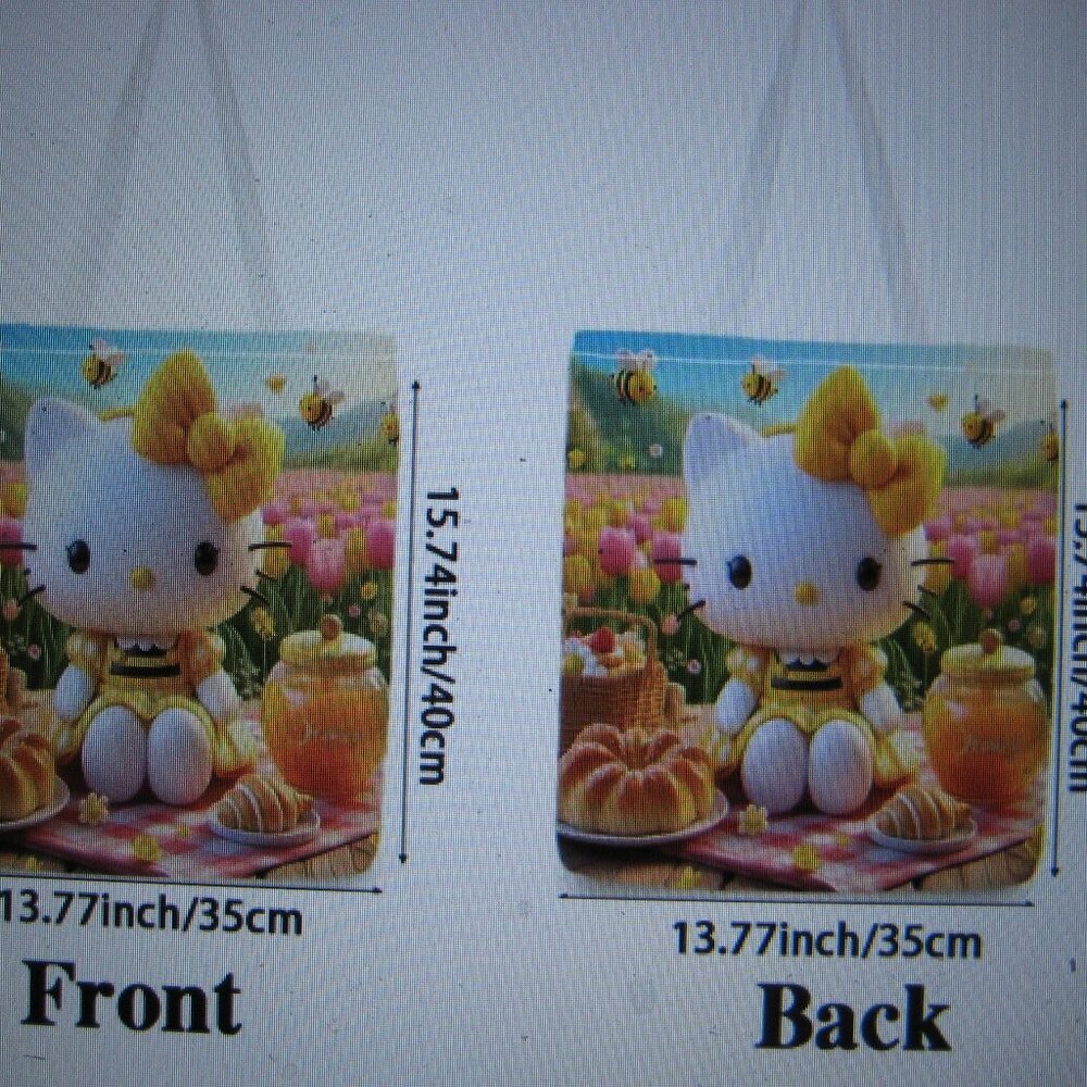 Sanrio Hello Kitty Honey Bumble Bee And Honey Jar Tote Bag